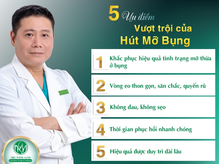 Những lợi ích khi bạn hút mỡ bụng tại Bệnh viện thẩm mỹ Ngô Mộng Hùng