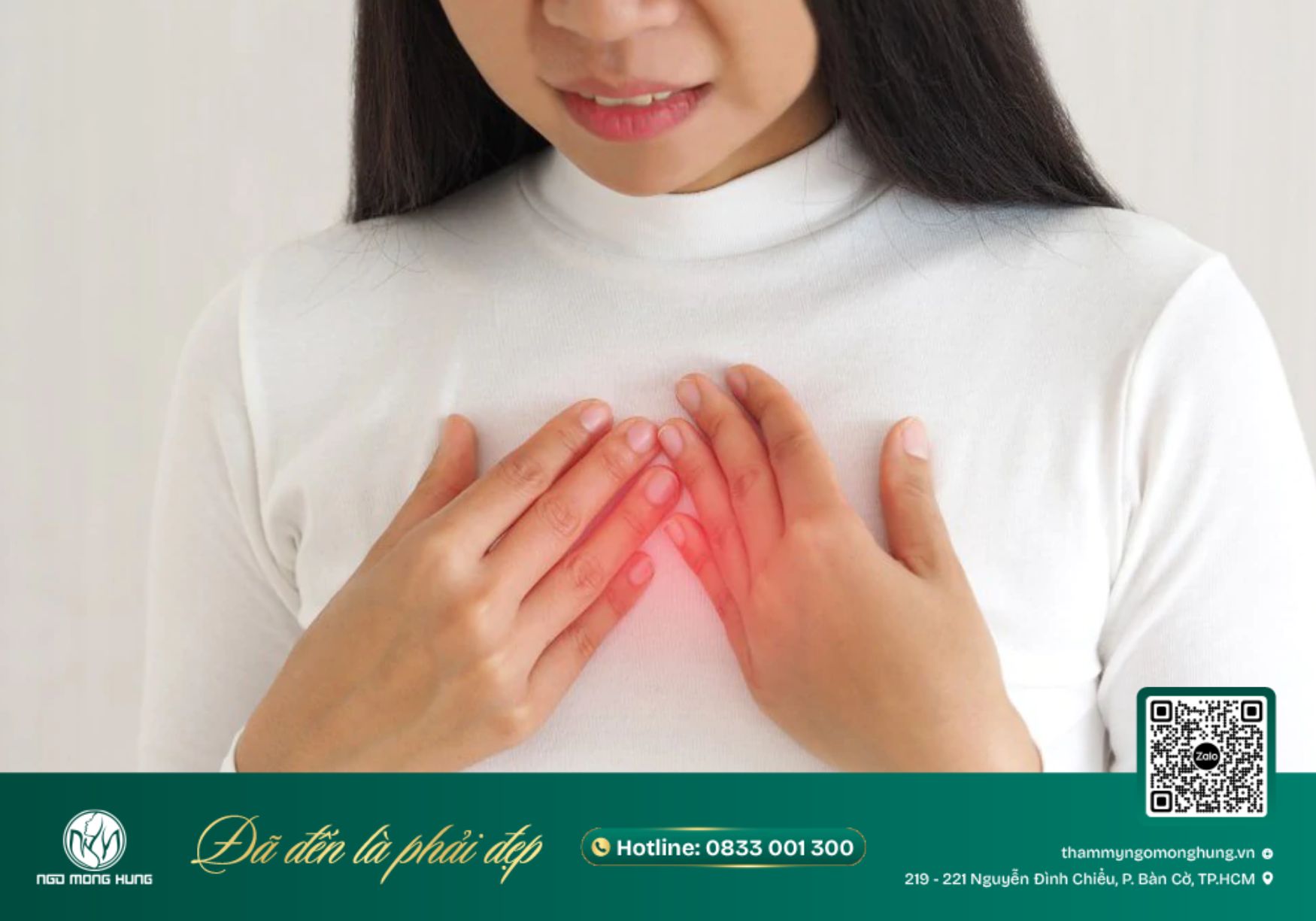nâng ngực bị nhiễm trùng