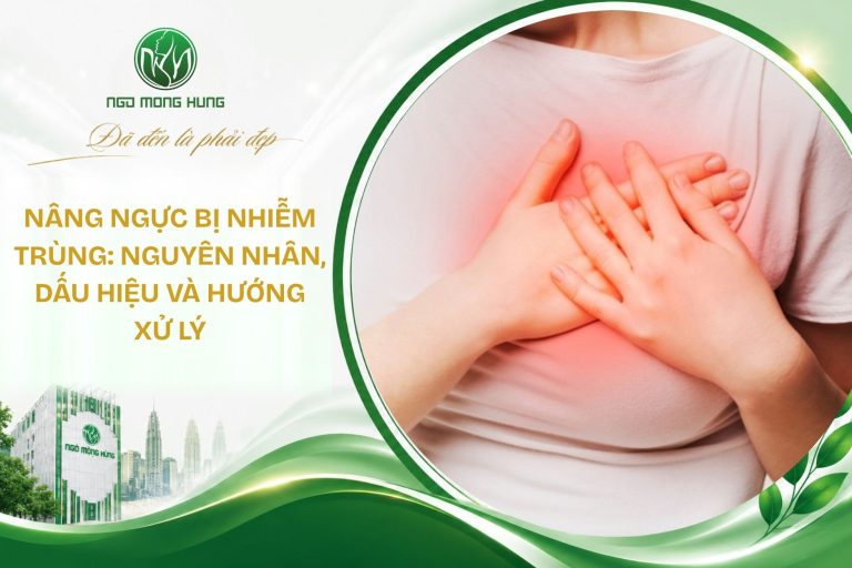 nâng ngực bị nhiễm trùng